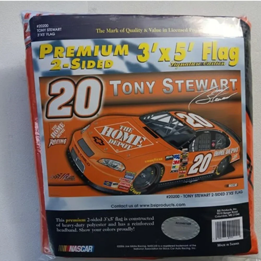 NEW Tony Stewart #20 Premium 2 Sided NASCAR Licensed 3x5 Flag